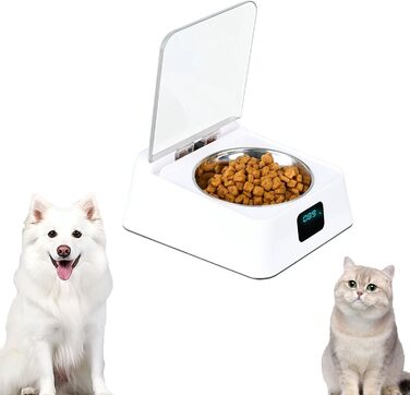 Автоматичний годівник для котів та собак – Інтелектуальний інфрачервоний датчик для сухого/вологого корму (350 мл) з нержавійною чашею – Практичний дозатор корму для маленьких/середніх тварин