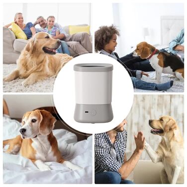 Автоматичний мийка лап для собак, без розбризкування, 2 швидкості, сірий колір