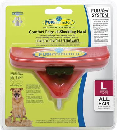 FURminator FURflex, щітка для грумінгу великих собак, насадка для видалення підшерстка, розмір L