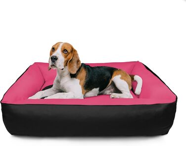 BedDog Hundebett 2в1 MAX Quattro, велике лежанка для собак з Cordura, миється, з бортиком, для дому та вулиці, XXL, Mystic, зелено-коричневий, 80 x 65 x 18 см