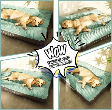 Килимок для собак Petcute великих та середніх порід, м'який, знімний, дихаючий, з неслизьким дном, зелений