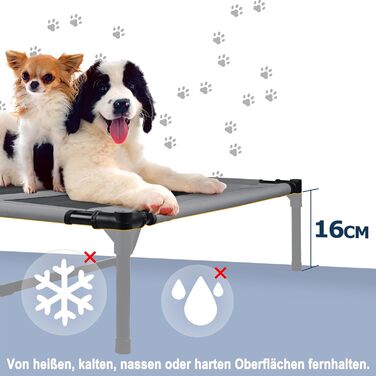 Лежанка для собак з дахом, піднята лежанка для собак, собаче ліжко, диван для собак, місце для сну для великих собак до 50 кг, для використання в приміщенні та на вулиці (92x76x92 см, L)