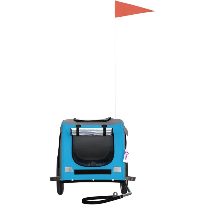 Причіп для велосипеда для собак, блакитний та сірий, Oxford-Gewebe та метал, LH96839