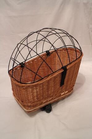 Кошик для велосипеда Marcus Hundefahrradkorb для багажника з плетеної лози з металевою сіткою, кошик для покупок