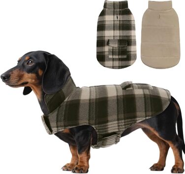 Теплий зимовий одяг для собак S: водонепроникна флісова куртка-жилетка Asenku, коричнева