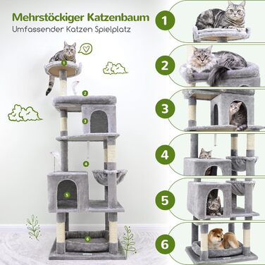 Дряпальня для котів Globlazer XXL, чорно-червона, 183 см, з будиночком, гамаком, платформами, кошиком, для великих порід (Maine Coon, BKH)