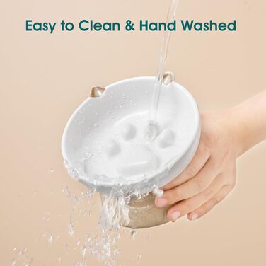 Васко керамічний годівниця для котів, піднятий миска, похилий дизайн, коричневий