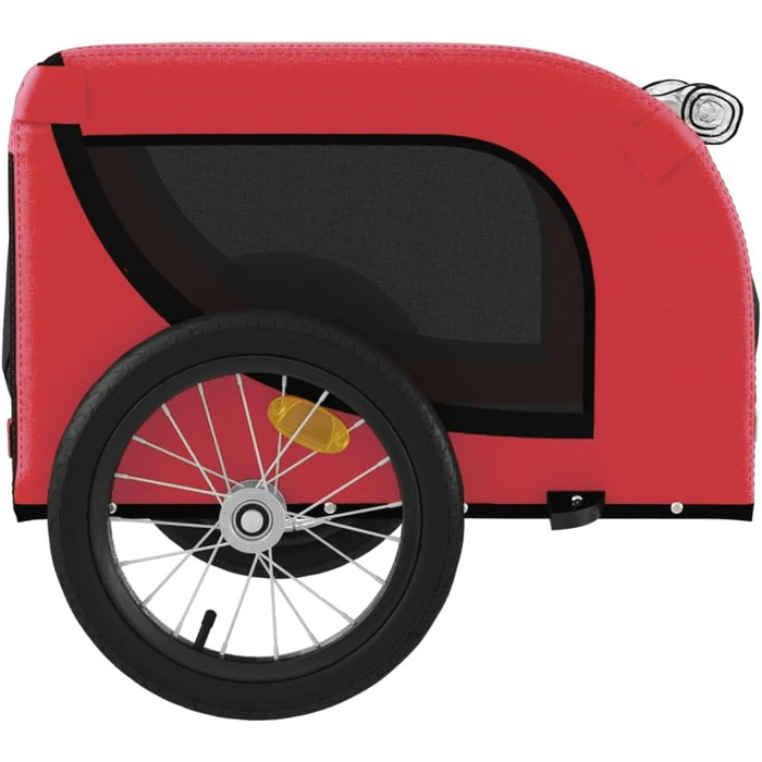 Причіп для велосипеда для собак, червоно-чорний, Oxford-Gewebe та залізо, LH99939