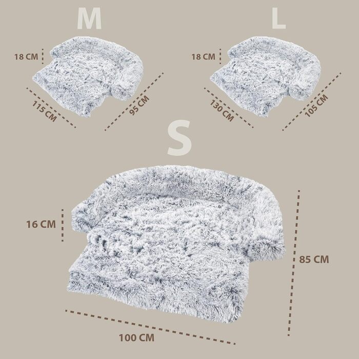 Крісло-ліжко для собак Amazinggirl: 100 x 85 см, м'яке, для маленьких, середніх та великих собак, захист дивану, кошик, лежанка