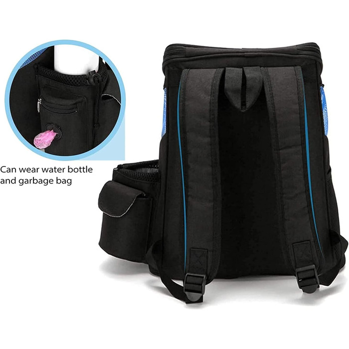 Рюкзак для кота та собаки IFIKK: зручний, дихаючий, з безпечним ремінцем. Чорний, червоний