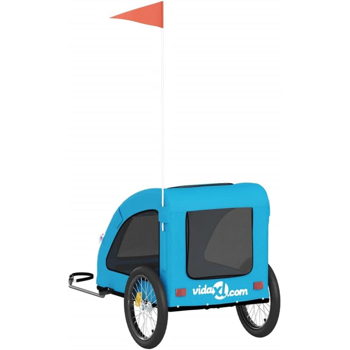 Причіп для велосипеда для собак та котів, блакитний, Oxford-Gewebe та метал