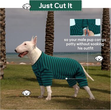 Піжама для собак LETSQK, теплий термокостюм для собак, флісовий халат, еластичний, для прання в машині, крій 