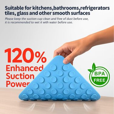 Силіконові килимки від протікання для котів та собак (2 шт.), повільне годування, 60 присосок, проти нудьги та тривоги (Блакитний+Зелений-US, L)