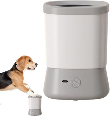 Миска для миття лап собаці, очищувач лап - мийка для лап собаки, двоступенева миска для миття лап, аксесуари для миття лап домашніх тварин, ідеально підходить для кемпінгу та прогулянок на вулиці, сірий колір