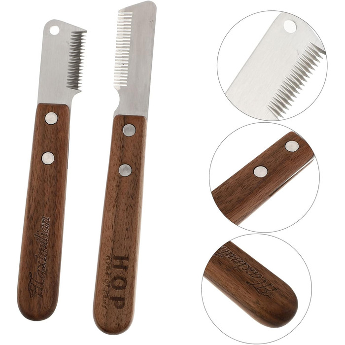 Набір гребінців для грумінгу тварин VANZACK: дерев'яні та металеві гребінці для собак та котів