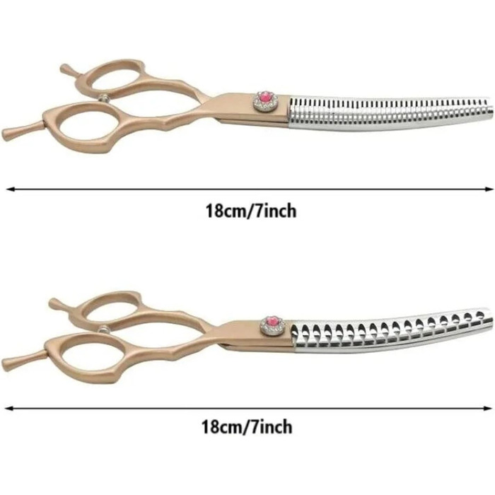 Ножиці для грумінгу собак і котів Floraslee: професійні ножиці для стрижки шерсті з регулюванням (тонке проріджування 25-30%)