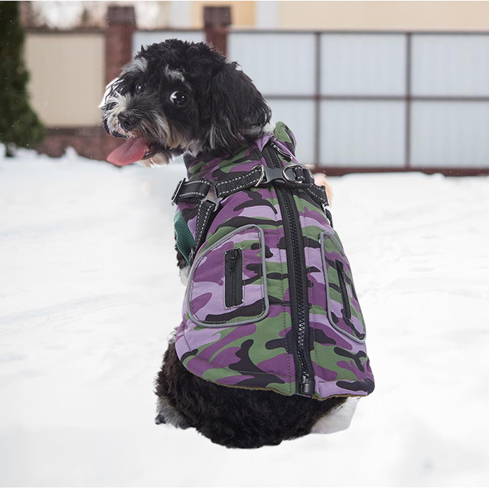 Тепла та водонепроникна жилетка для собак на зиму з інтегрованим шлейкою | Безпечна жилетка для собак