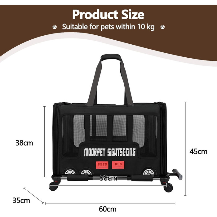 Дитяча та переносна сумка-переноска для тварин Galatée - чорна