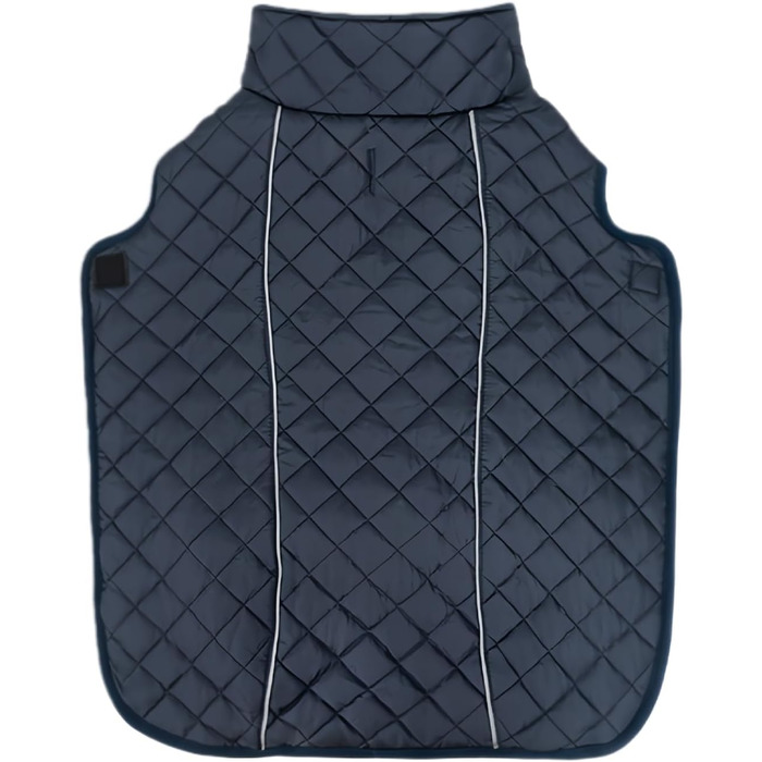 Зимовий теплий одяг для собак: вітронепроникна бавовняна жилетка, утеплена модель для прогулянок, походів, кемпінгу та міста (морська синя)
