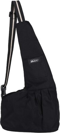 Сумка-переноска для собак та котів до 5 кг, чорна, з регульованим плечем, Oxford, для подорожей та прогулянок