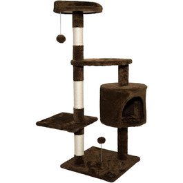 SPOCADO Драбина-кіготник для котів 112 x 40 x 40 см - комфорт та розваги. Крісло, печера, платформа, стійка для точіння кігтів (коричневий)