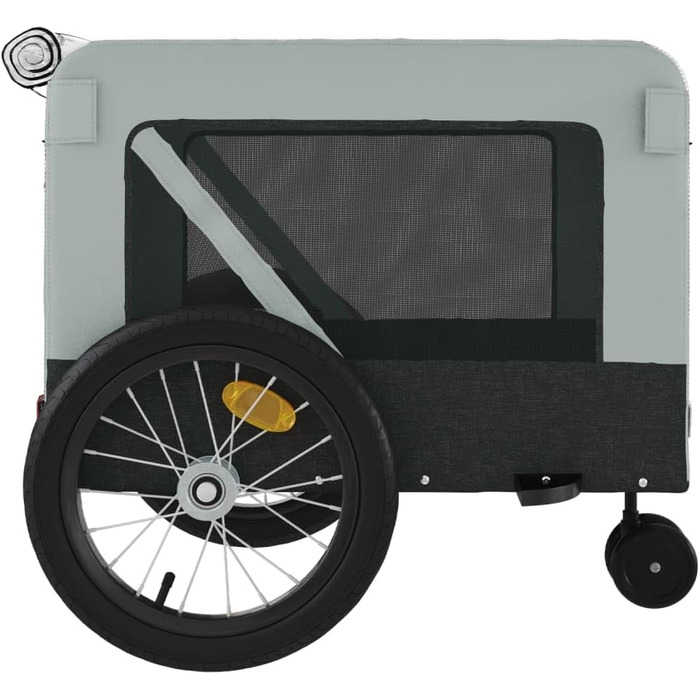 Фаркоп-причіп для велосипеда Gecheer, чорний, для собак, 123x63x66 см, сірий