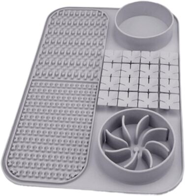 Лежак-іграшка для собак з повільним годуванням, інтерактивна кормушка-лежак, сірий | Лежак-пазл для собак, кормушка-лежак