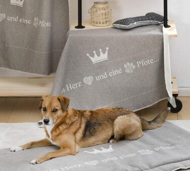 Лежанка для собак David Fussenegger 'Серце та лапа' 70 x 90 см, димчасто-бежева