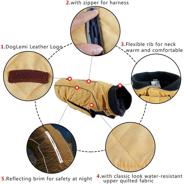 Зимовий теплий одяг для собак - куртка, жилетка, 7 розмірів для маленьких, середніх, великих та гігантських собак, вітронепроникний костюм, одяг для домашніх тварин (M, ЗЕЛЕНИЙ)