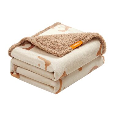 Покривало для собак Feandrea водонепроникне, Sherpa Fleece, XL 152x127 см, бежеве (PPB060K01). Захист для дивана, машинне прання