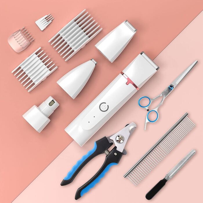 Машинка для стрижки собак Leise, 4 в 1: стрижка тіла, обличчя, вух, подушечок лап. Ідеальна для собак та котів.