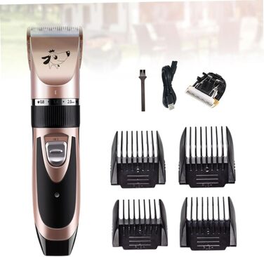 Електрична машинка для стрижки котів Supvox - набір для догляду за домашніми тваринами, рожеве золото