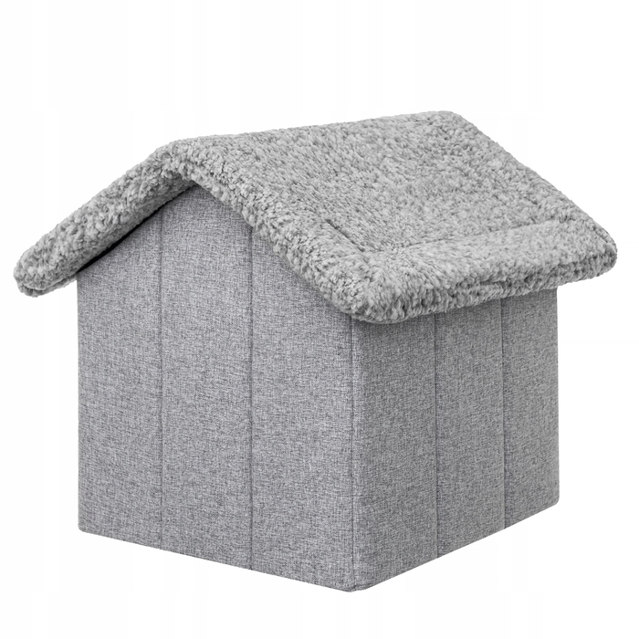 Тепла будка для собак з хутряним підкладкою та подушкою, середній розмір R5 60x70 см