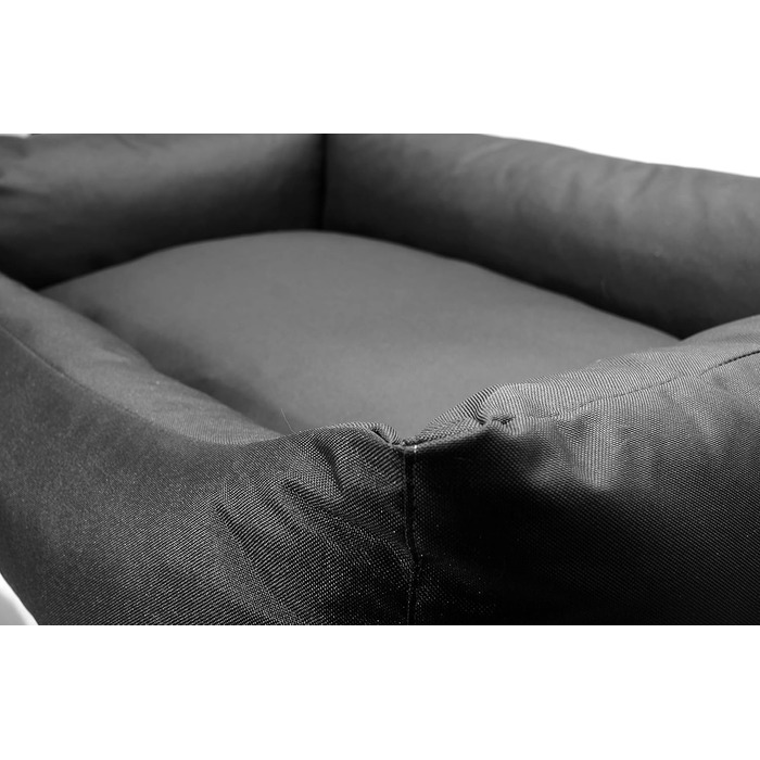 Водонепроникне собаче ліжко 4L Textil Koko для великих собак, корзина, знімний та пральний чохол, чорний (100x80 см)