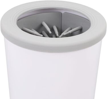 Автоматичний мийник лап для собак Asixxsix, портативний, акумуляторний, з м'якою силіконовою щіткою, для дому та подорожей, білий