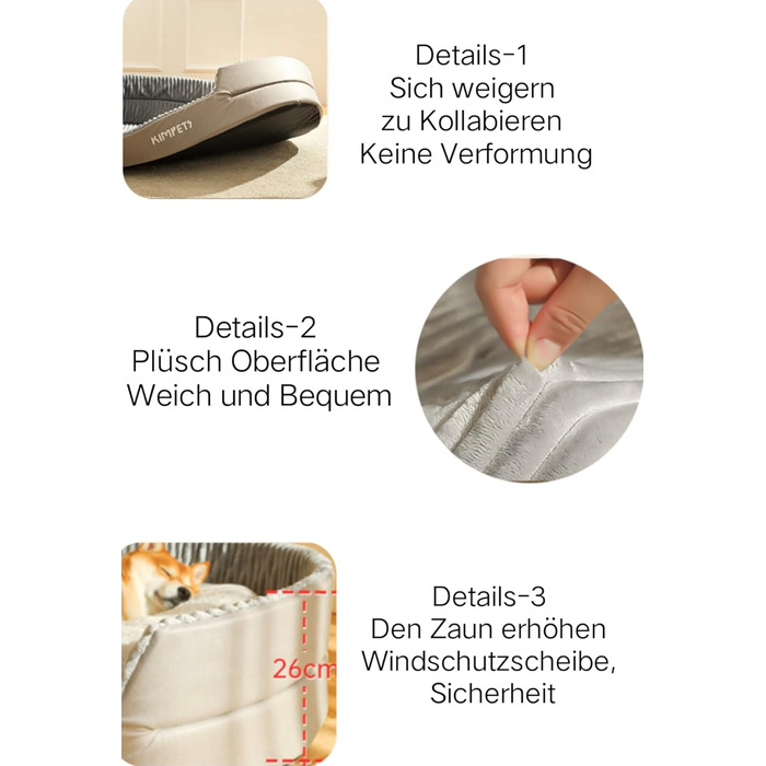 М'яке ліжко для собак та котів: зручне, миється, не слизьке, зелене, Ø60x40x26 см