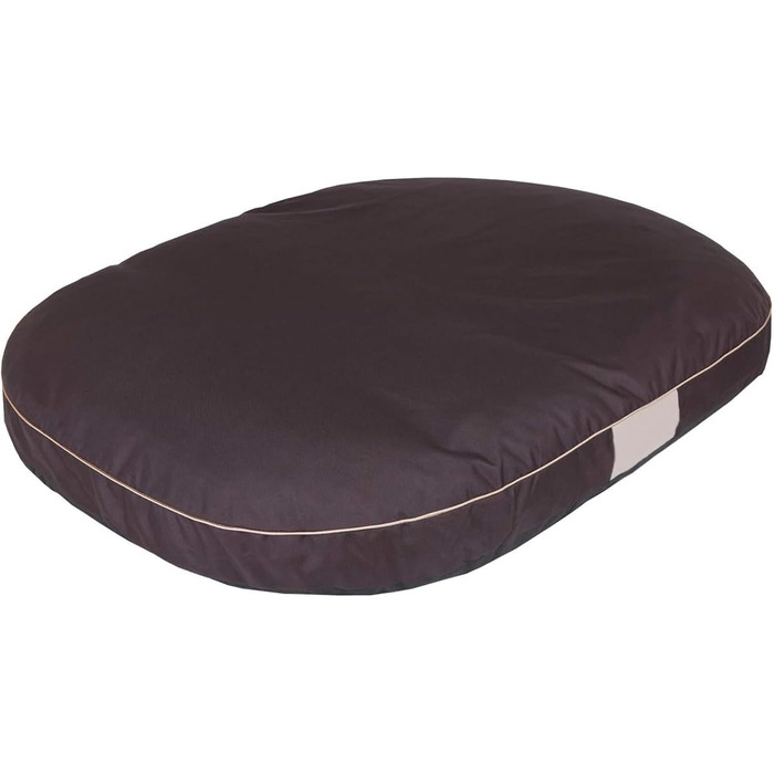 Кругла лежанка для собак Oval - міцна, водонепроникна, з м'яким наповнювачем, 87x68x15 см, коричнева