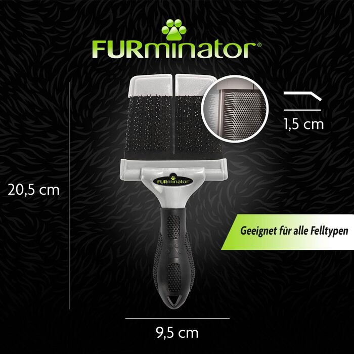 FURminator Zupfbürte - маленька вискоблююча щітка для котів, цуценят та маленьких собак (L)