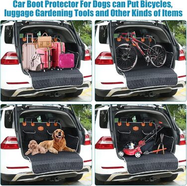 Захист для багажника автомобіля OneAmg для собак: килимок, нековзкий, водонепроникний, стійкий до подряпин, з мискою та сумкою для зберігання, 182x101см, чорний