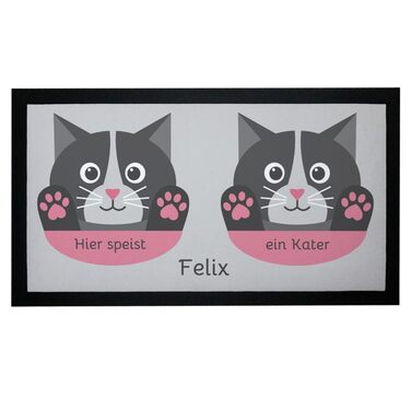 Підстилка для кота або кошеня з іменем - сірого кольору