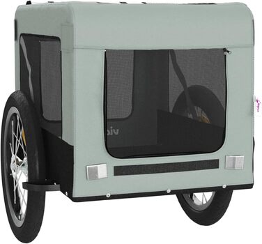 Кіянка для собак та котів з тканини Oxford, з ПВХ-дахом, 63x123x66 см, сіро-чорна модель 93916