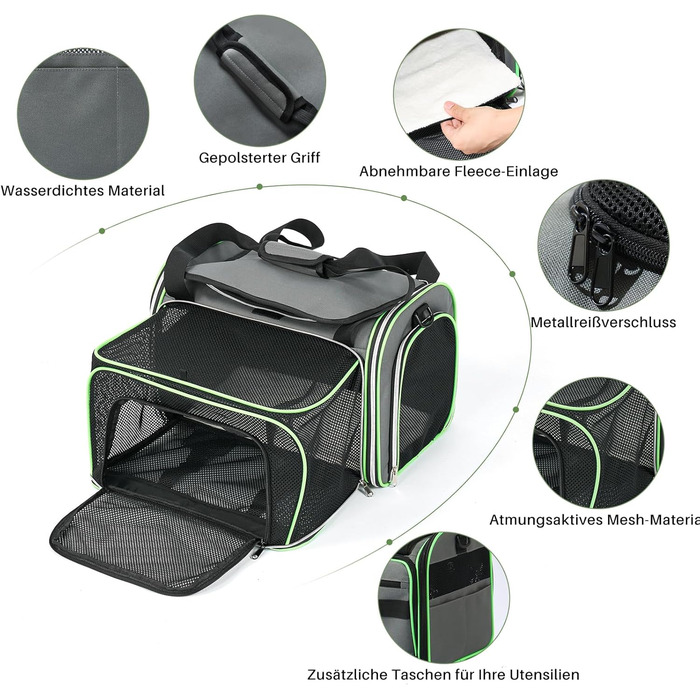 Транспортна переноска для котів та маленьких собак Gardner Pet, складна, з колесами, M (Basic)