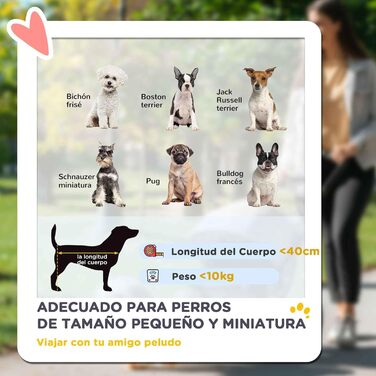 Візок для собак PawHut Faltний, маленький, з універсальними колесами, ременем безпеки, знімним килимком та вікном, сірий/світло-сірий, 80x48,5x106 см