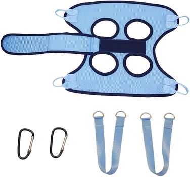 Набір для догляду за кігтями собак та котів, безпечний, дихаючий, з ремінцем (блакитний, L)