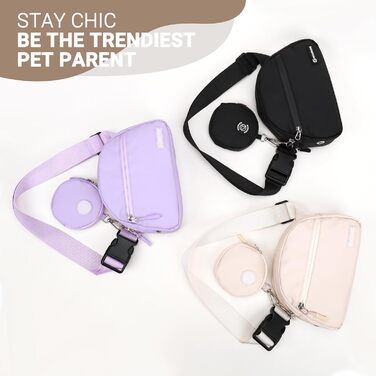 Сумка для дресирування собак Leckerlibeutel, кремового кольору, з контейнером для відходів та тримачем пакетів