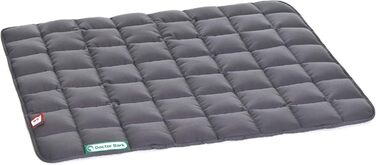 М'яка якісна лежанка для собак Doctor Bark, розмір M, 80x70 см, сіра, для середніх собак, міцна, для дому та вулиці, витримує прання до 95°C