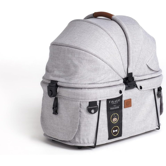 FIKAGO Сумка-переноска для собак та котів Sway – стильна, безпечна та складана переноска для тварин (Сірий Хаскі)