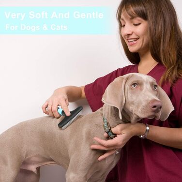 Гребінець для видалення підшерстка у собак, щітка для собак, гребінець для видалення ковтунів, для собак, котів, догляд за тваринами, синій