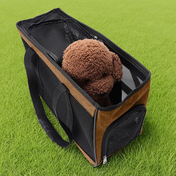 Сумка-переноска для собак та котів Ruwshuuk: багатофункціональна, з кишенями, для прогулянок, подорожей, кемпінгу (Помаранчевий)