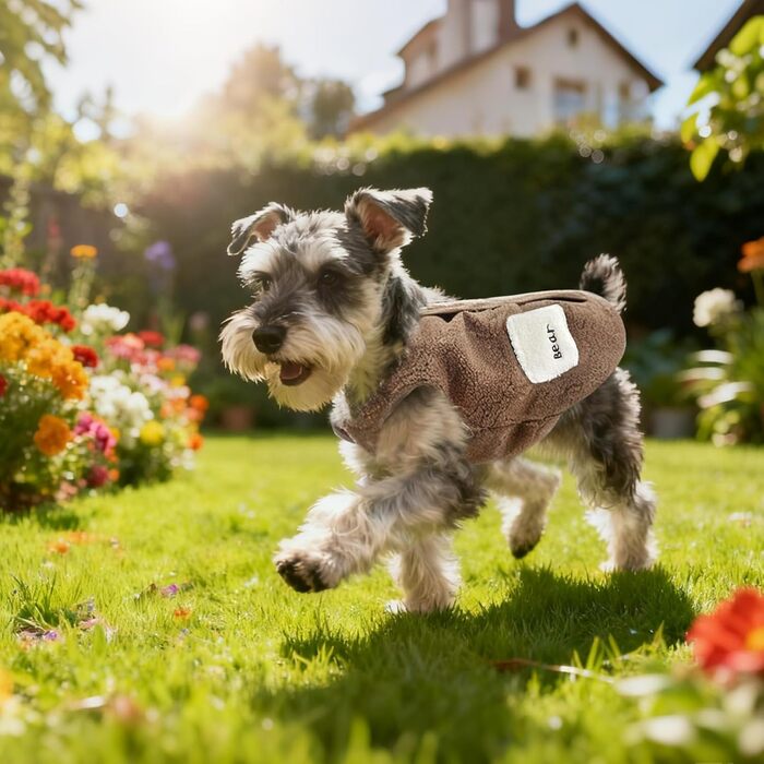 Теплий флісовий жилет для собак, розмір M (8-12 кг), коричневий